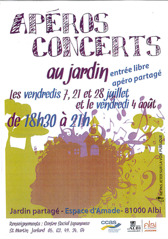 Apéros-Concerts au Jardin à Lapanouse